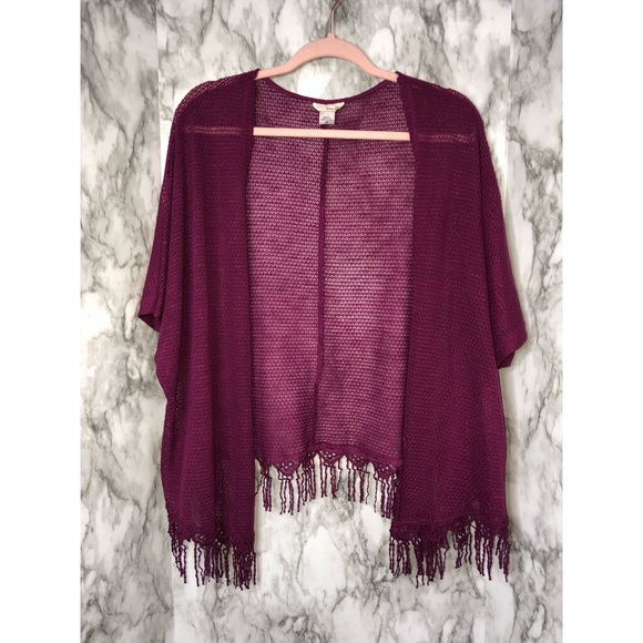 NWOT Tru Self Plus Size Purple Cardigan - Picture 2 of 5
